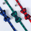 Pet Breakaway Cat Collar Bow Tie Bell Plaid Christmas Red Adjustable Collar