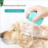 Bathing Brush Pet Massage Brush with Shampoo Dispenser Soft Silicone Dog Grooming Brush