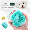 Bathing Brush Pet Massage Brush with Shampoo Dispenser Soft Silicone Dog Grooming Brush