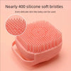 Bathing Brush Pet Massage Brush with Shampoo Dispenser Soft Silicone Dog Grooming Brush