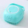 Bathing Brush Pet Massage Brush with Shampoo Dispenser Soft Silicone Dog Grooming Brush