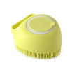 Bathing Brush Pet Massage Brush with Shampoo Dispenser Soft Silicone Dog Grooming Brush