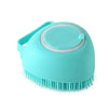 Bathing Brush Pet Massage Brush with Shampoo Dispenser Soft Silicone Dog Grooming Brush
